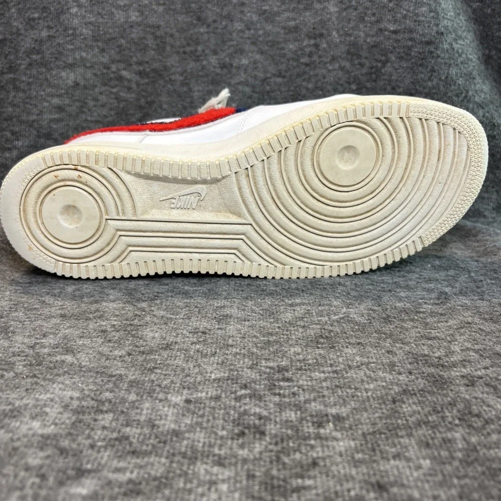 Air Force‎ One Low 3D Chenille Swoosh White Red Blue Mens Size 13